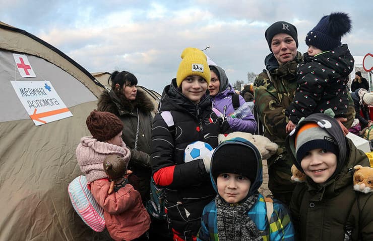 פליטים בגבול פולין-אוקראינה