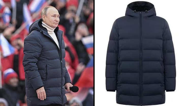 נשיא רוסיה ולדימיר פוטין בא לכאורה לעצרת במעיל שעולה 13 אלף דולר