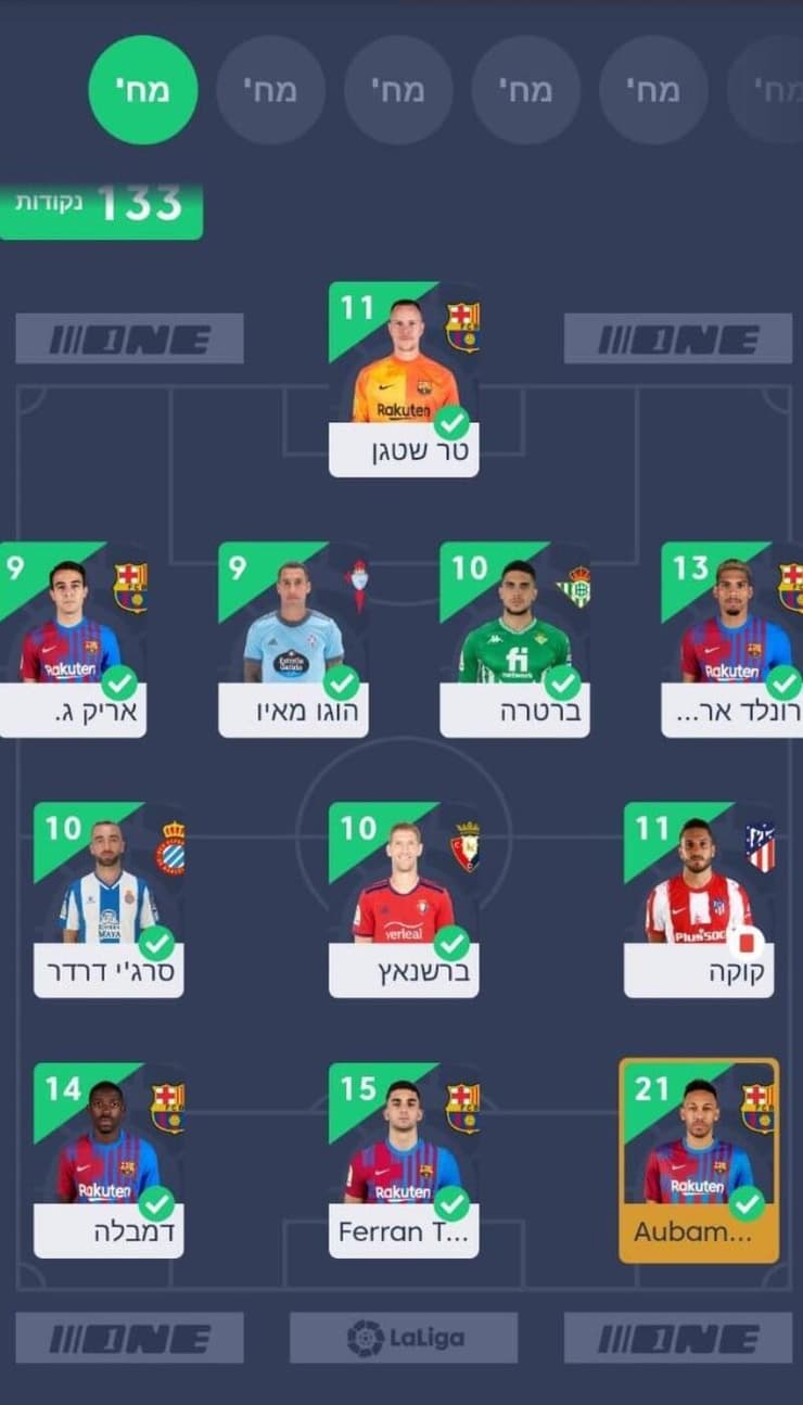 ההרכב של המחזור (מערכת ONE) ההרכב של המחזור