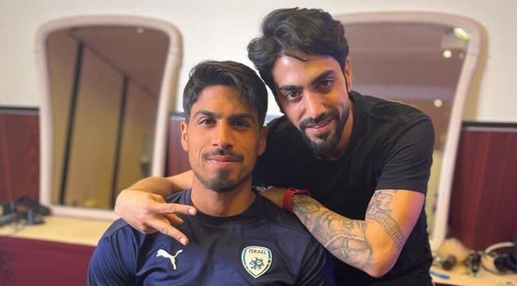 דור פרץ עם מאיר אהרון (צילום: באדיבות אור גפן יחסי ציבור) דור פרץ עם מאיר אהרון