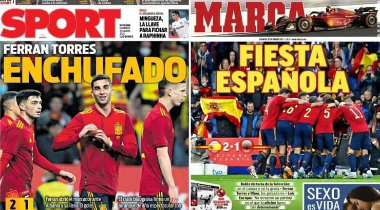 כותרות העיתונים בספרד