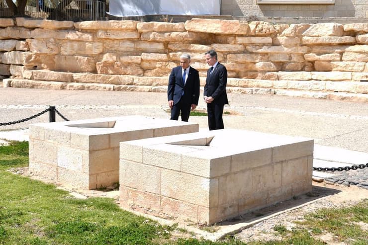 יאיר לפיד אנתוני בלינקן ביקור נגב קבר בן גוריון שדה בוקר ישראל פסגת הנגב