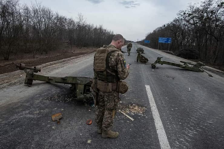 אוקראינה טרוסטיינץ ציוד צבאי רוסי שרוף מלחמה רוסיה