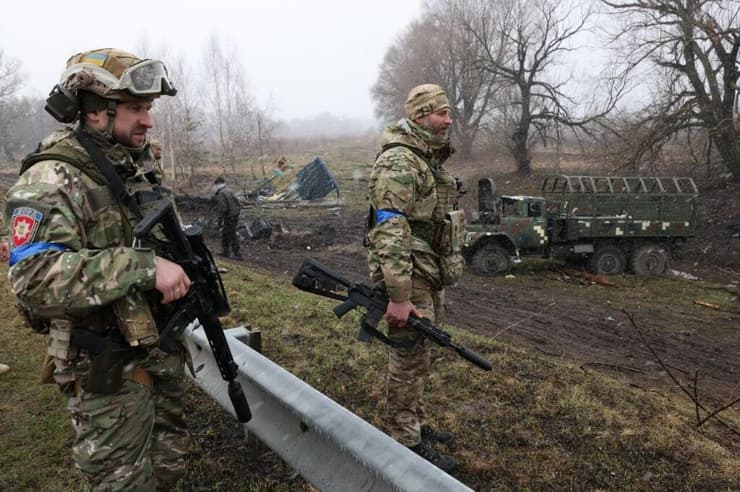 חיילם אוקראינים במהלך הלחימה