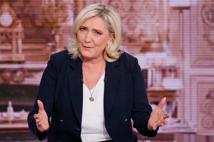 מרין לה פן בחירות צרפת ריאיון טלוויזיה 4 ב אפריל