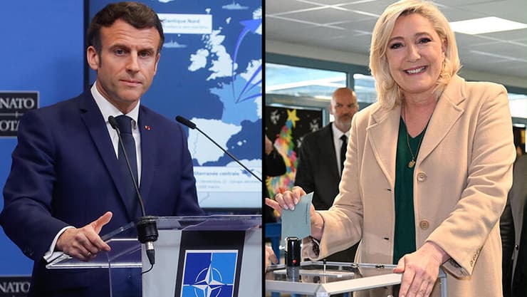 בחירות צרפת עמנואל מקרון ו מרין לה פן