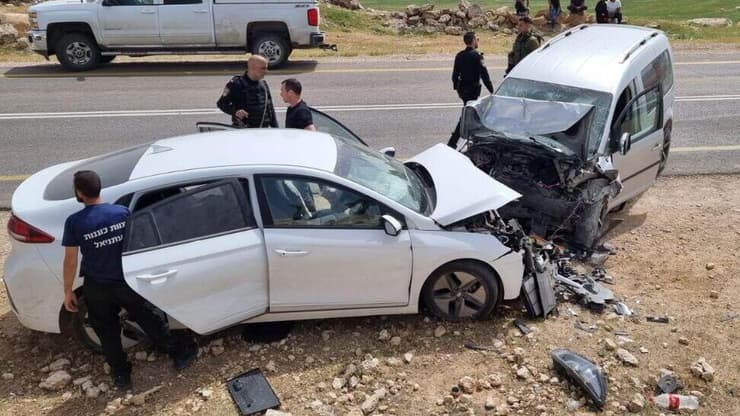 זירת תאונת הדרכים בה נהרגה חני שפירא ז"ל