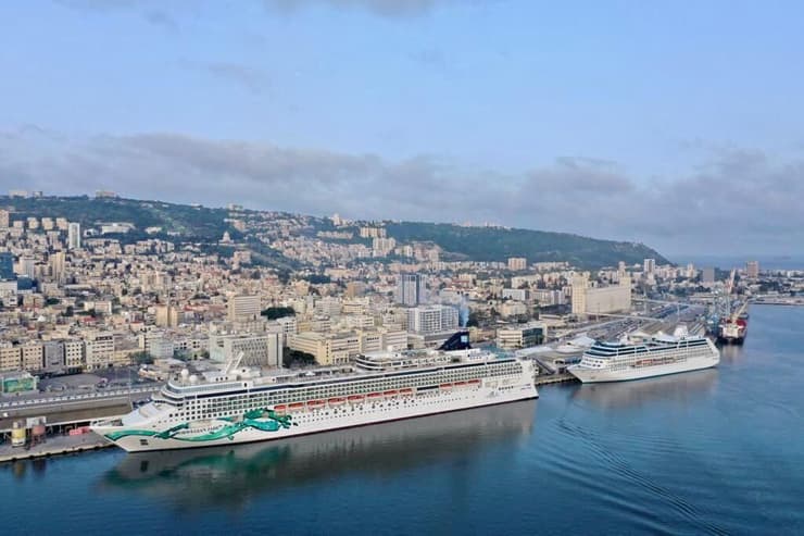 אוניות NCL עוגנות בנמל חיפה