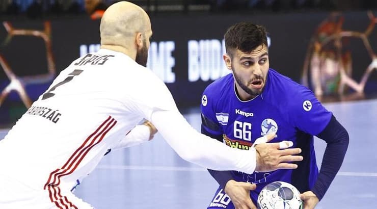 נבחרת ישראל מול הונגריה בכדוריד (באדיבות התאחדות הכדוריד ההונגרית ו-EHF) נבחרת ישראל מול הונגריה בכדוריד