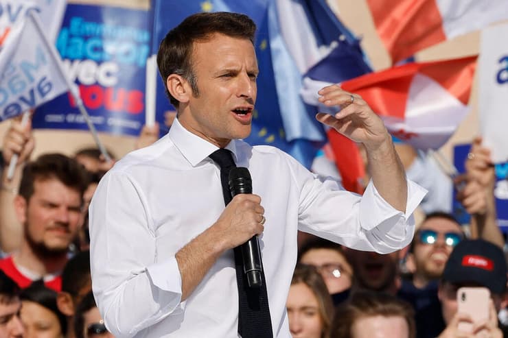 צרפת עצרת בחירות נשיא עמנואל מקרון ב מארסיי מרסיי