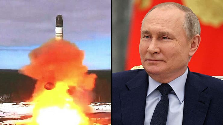 פוטין בקרמלין, ותיעוד של הטיל ששוגר ברוסיה