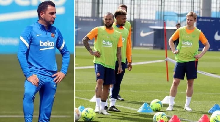 צ'אבי ושחקני ברצלונה (האתר הרשמי של ברצלונה) צ'אבי ושחקני ברצלונה