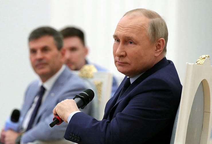 נשיא רוסיה ולדימיר פוטין פגישה ב קרמלין מוסקבה