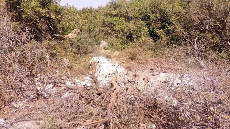 אחד המקומות שנפגעו מהירי הארטילרי של צה"ל סמוך לכפר נאקורה בלבנון