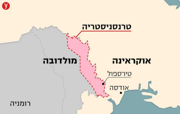 מפה חבל טרנסניסטריה הבדלני ב מולדובה 