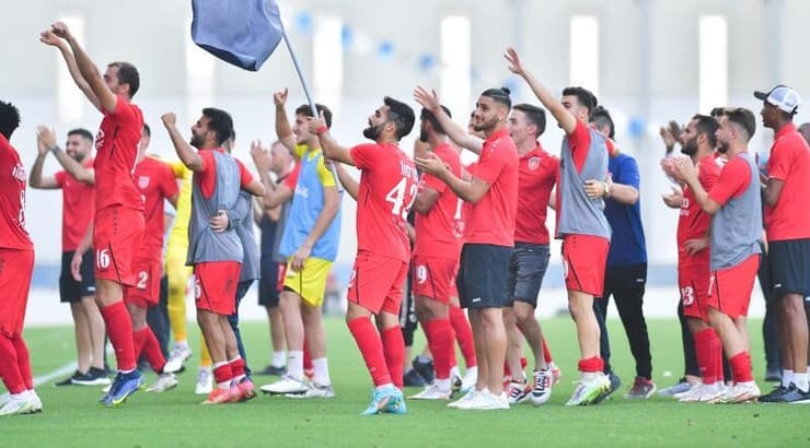 שחקני כפר קאסם חוגגים