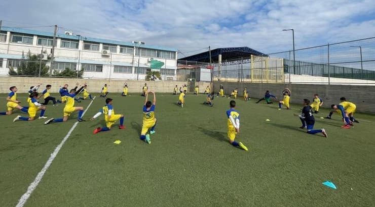 מחלקת הנוער הצעירה של בני באקה באימון (באדיבות המועדון) מחלקת הנוער הצעירה של בני באקה באימון