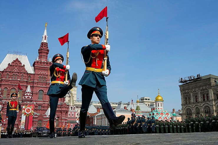 רוסיה מוסקבה הכיכר האדומה חזרה גנרלית ל מצעד הניצחון על ה נאצים 