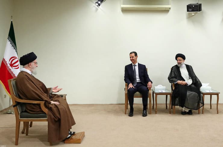 בשאר אסד ביקור ב טהרן איראן פגישה עם איברהים ראיסי ועלי חמינאי