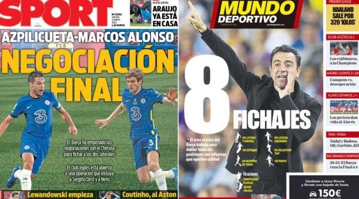 כותרות העיתונים בספרד