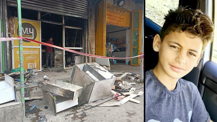 עיסא נאג'ח אבואלקיעאן וחנות הסלולר שנשרפה בחורה