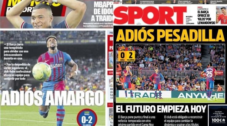 כותרות העיתונים בספרד