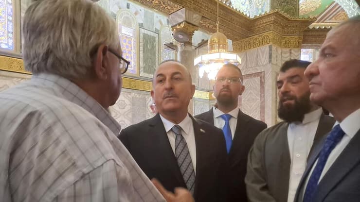 ביקור מבקר שר החוץ הטורקי מבלוט צ'בושולו מדינת ישראל העיר העתיקה ירושלים הר הבית