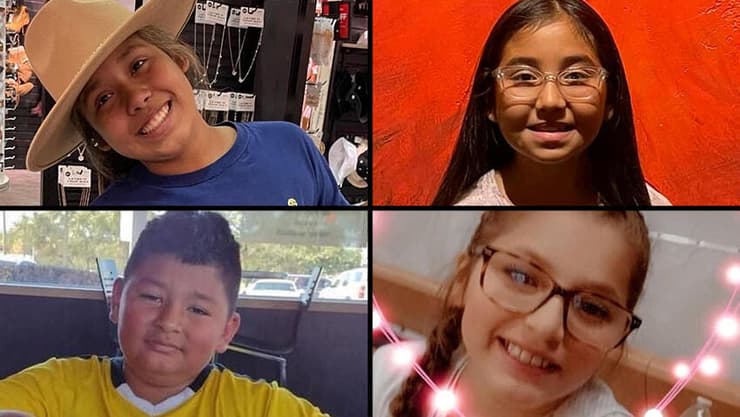 טס, אלכסנדרייה, ג'יילה וחאווייר. ארבעה מהילדים שנרצחו בטבח בבית הספר