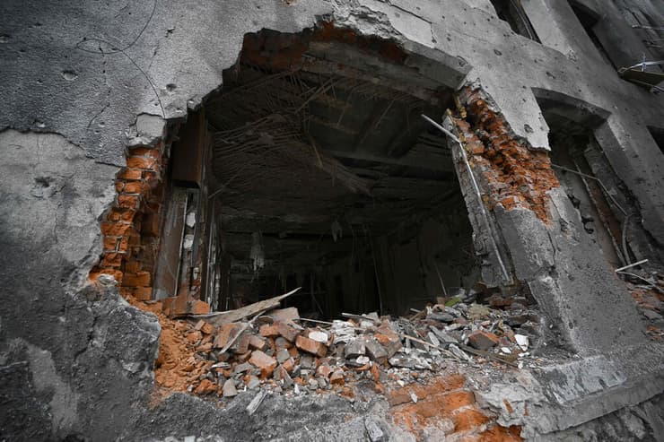 הריסות נזקי ה מלחמה ב חרקוב אוקראינה