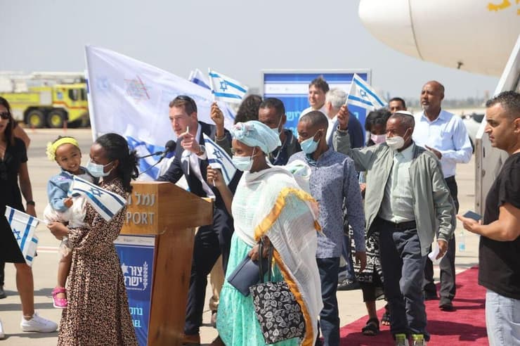 טקס קבלת פנים ל180 עולים חדשים מאתיופיה במסגרת מבצע צור ישראל