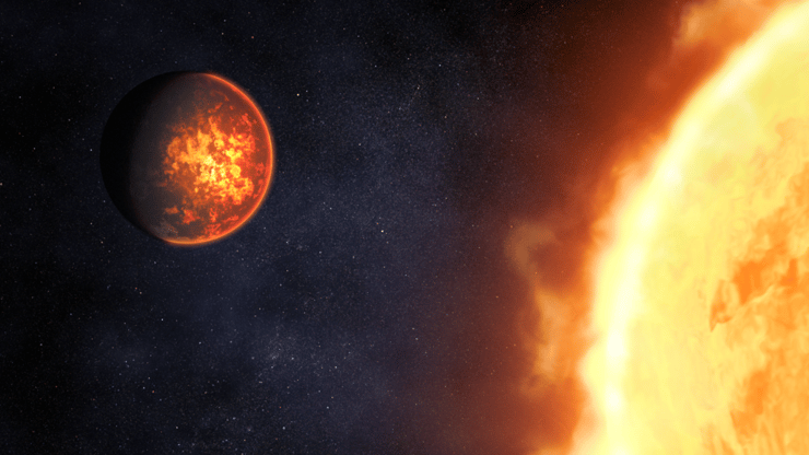 עולם של גשמי לבה? כך נראה בעיני אמן כוכב הלכת Cancri e 55, הקרוב מאוד לשמש שלו