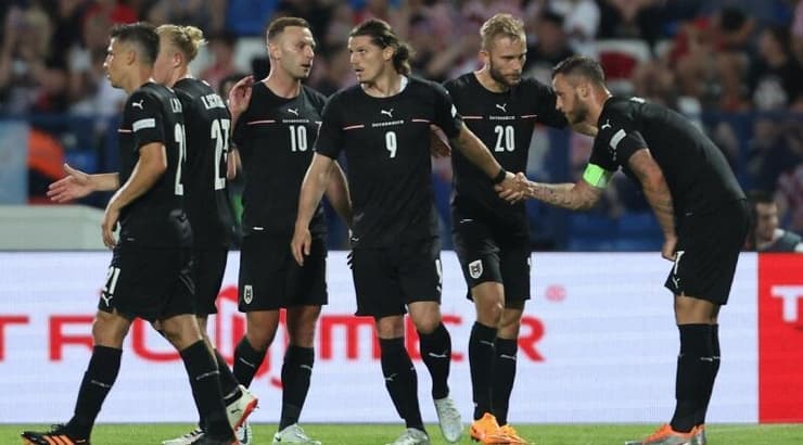 שחקני אוסטריה חוגגים