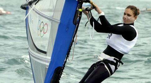 לי קורזיץ במקום הטבעי לה ביותר, בים