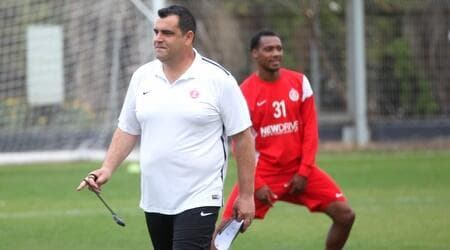 מנחם קורצקי באימון הפועל ת"א