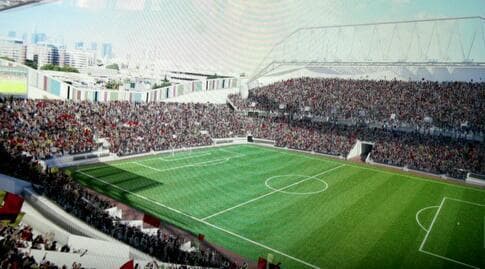 אצטדיון בלומפילד מלא - הדמיה