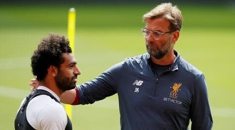 יורגן קלופ ומוחמד סלאח