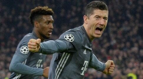 לבנדובסקי וקומאן. בבאיירן הבליגו גם אחרי התקרית האלימה (רויטרס) לבנדובסקי וקומאן. בבאיירן הבליגו גם אחרי התקרית האלימה