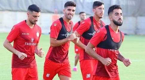 שחקני הפועל באר שבע באימון (מרטין גוטדאמק) שחקני הפועל באר שבע באימון