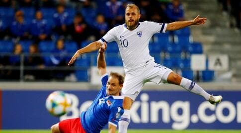 טימו פוקי במדי נבחרת פינלנד (רויטרס) טימו פוקי במדי נבחרת פינלנד