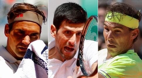 רפאל נדאל, נובאק ג'וקוביץ' ורוג'ר פדרר