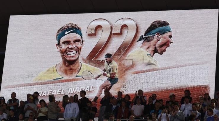 שלט מייג'ור 22 לכבודו של רפאל נדאל