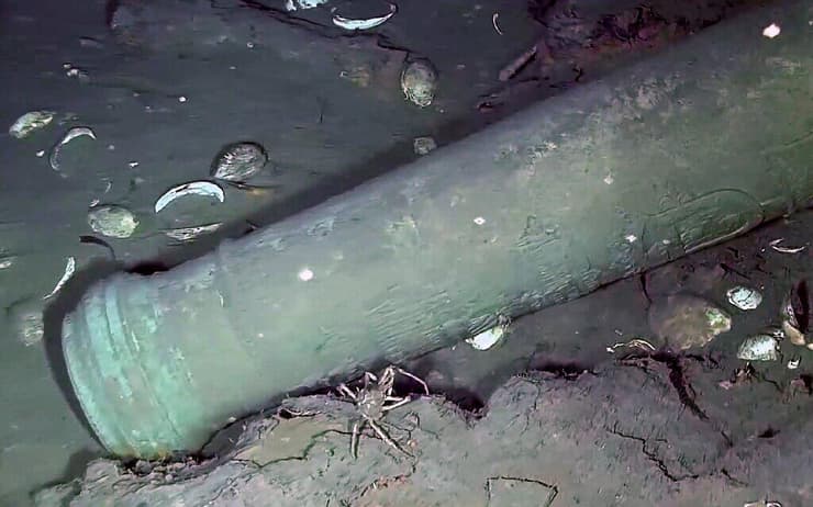 שרידי תותח של ספינת הגליאון סן חוזה