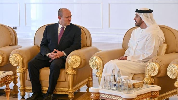 ראש הממשלה בנט עם שר החוץ של איחוד האמירויות השייח' עבדאללה בן זאיד