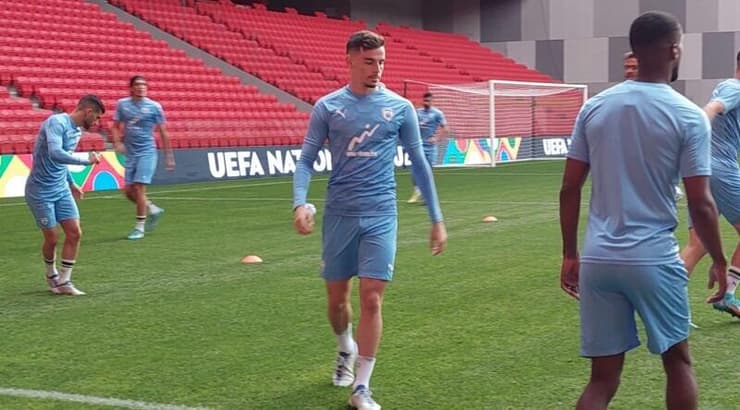 דורון ליידנר באימון הנבחרת (ראובן שוורץ) דורון ליידנר באימון הנבחרת