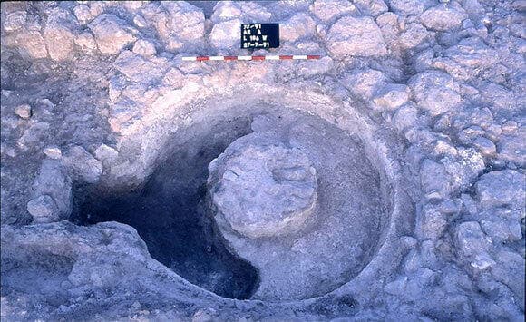 יסוד של כבשן לכלי חרס מחורבת עוצה, 310–330 לספירה