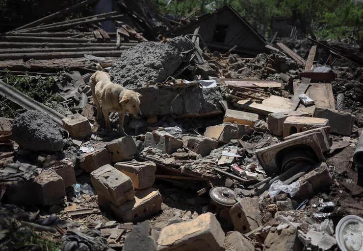 נזקי הפזה רוסית ביישוב Kostiantynivka במחוז דונייצק מלחמה אוקראינה רוסיה