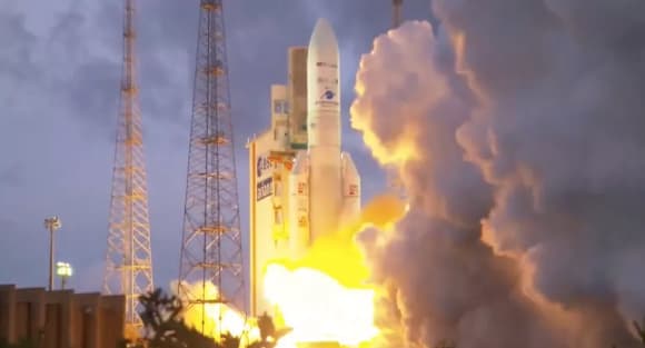 עבר בלי תקלות. שיגור הטיל אריאן-5 מבסיס החלל בגיאנה הצרפתית, השבוע