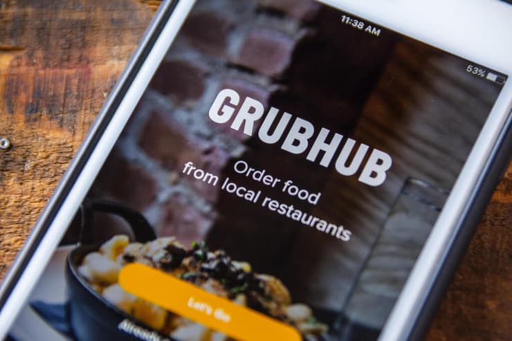 אפליקציה משלוחי מזון Grubhub אילוס אילוסטרציה