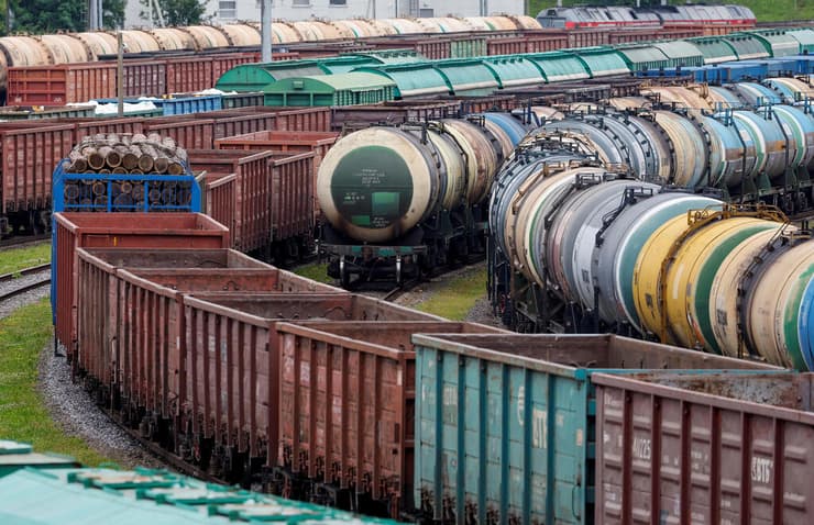 רכבת רכבות משא ב קלינינגרד מובלעת של רוסיה 
