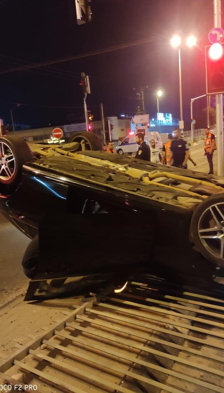 הרכב של אדהם האדיה לאחר התאונה